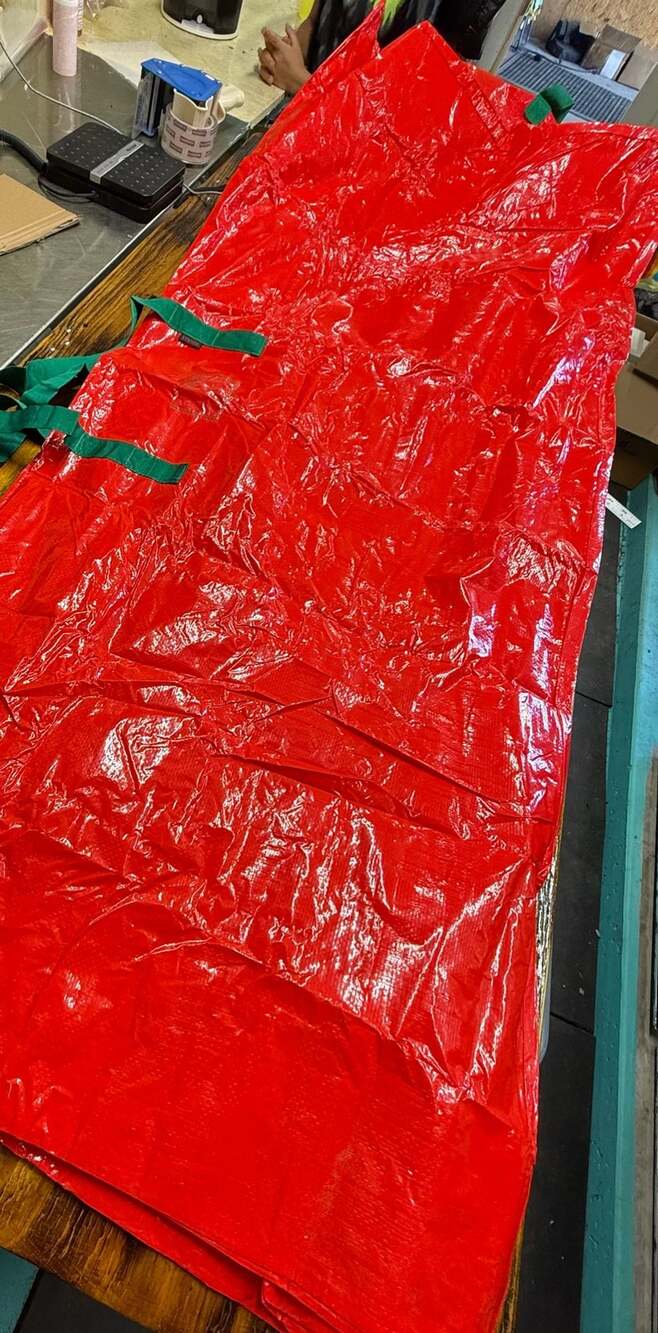 Krysty Christmas Tree Storage Bag Red Plastic Heavy Duty